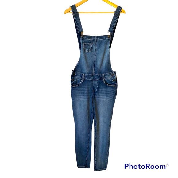 Wallflower Overalls Women’s Small Stretch Denim Bib Western Cowgirl Jeans - Picture 1 of 12